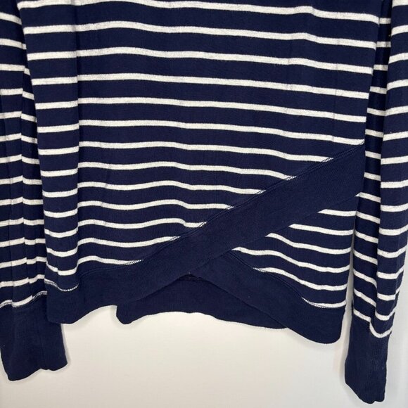 ATHLETA Pullover Women Small Blue White Stripe Round Neck Long Sleeve Stretch - Picture 4 of 5